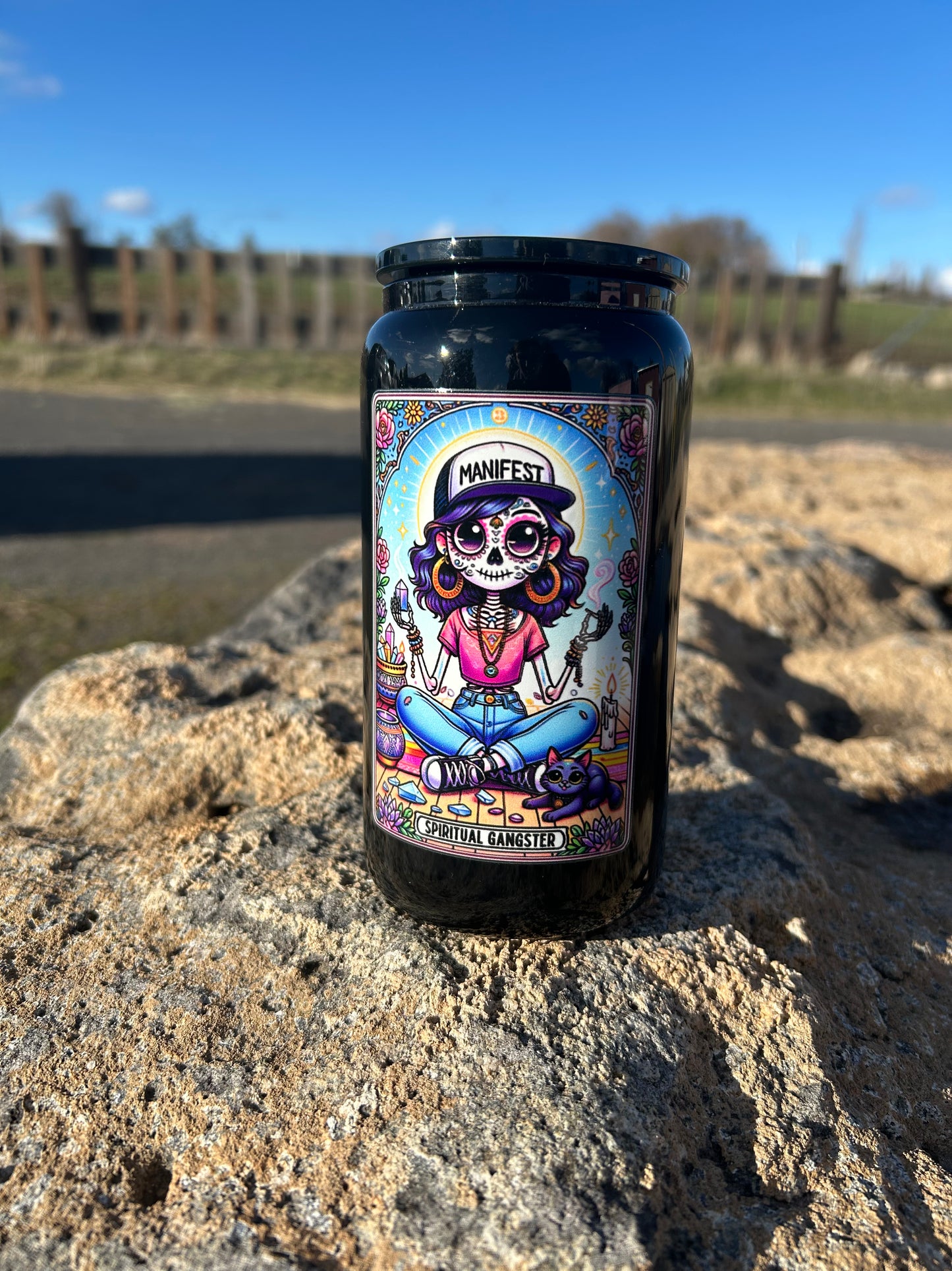 Spiritual Gangster Glass Can Tumbler