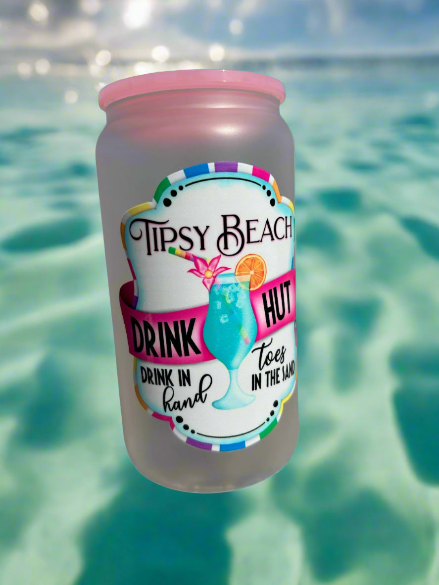 16oz Tipsy Beach Glass Can