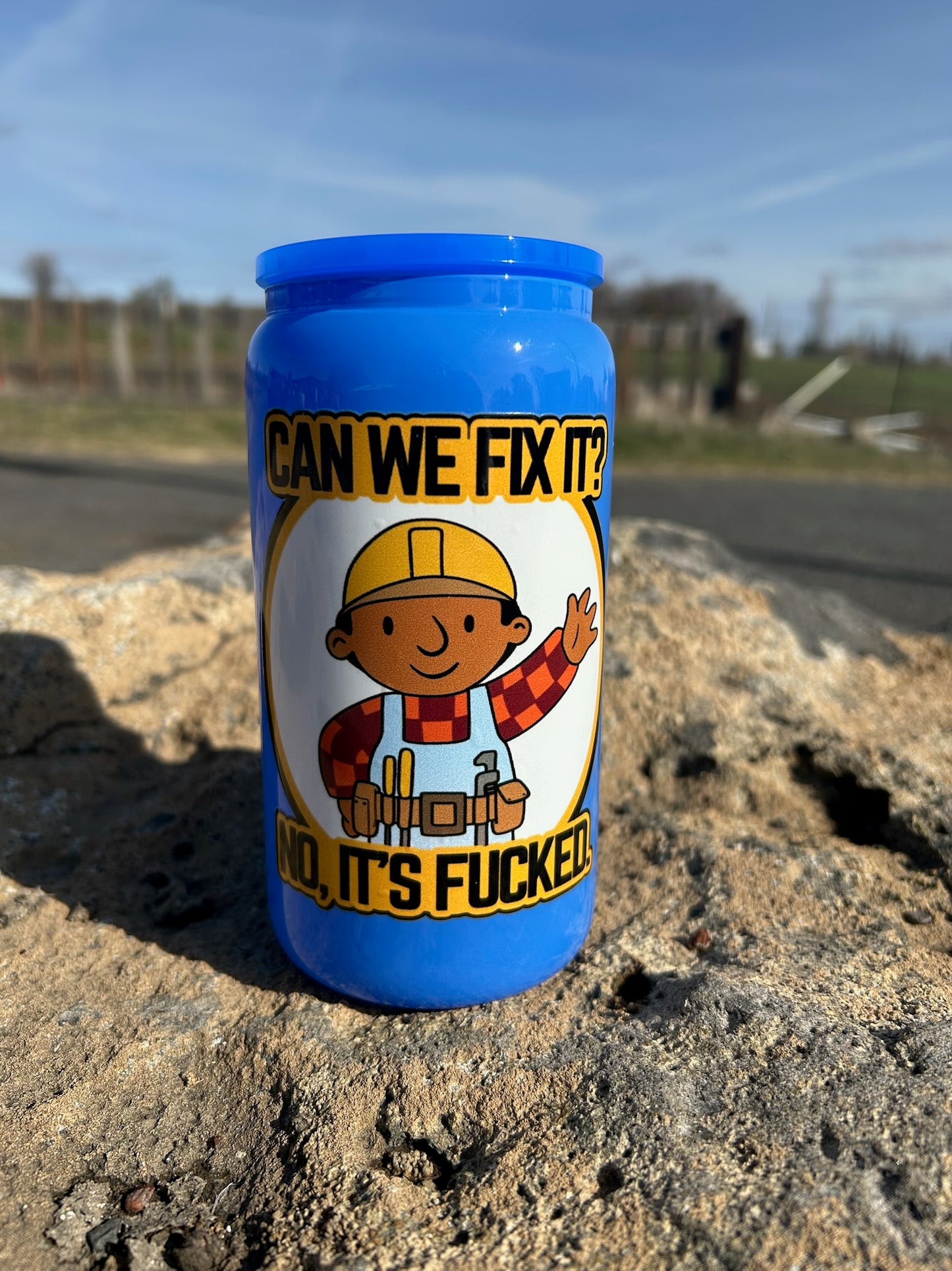 16oz Bob the Builder Glass Tumbler