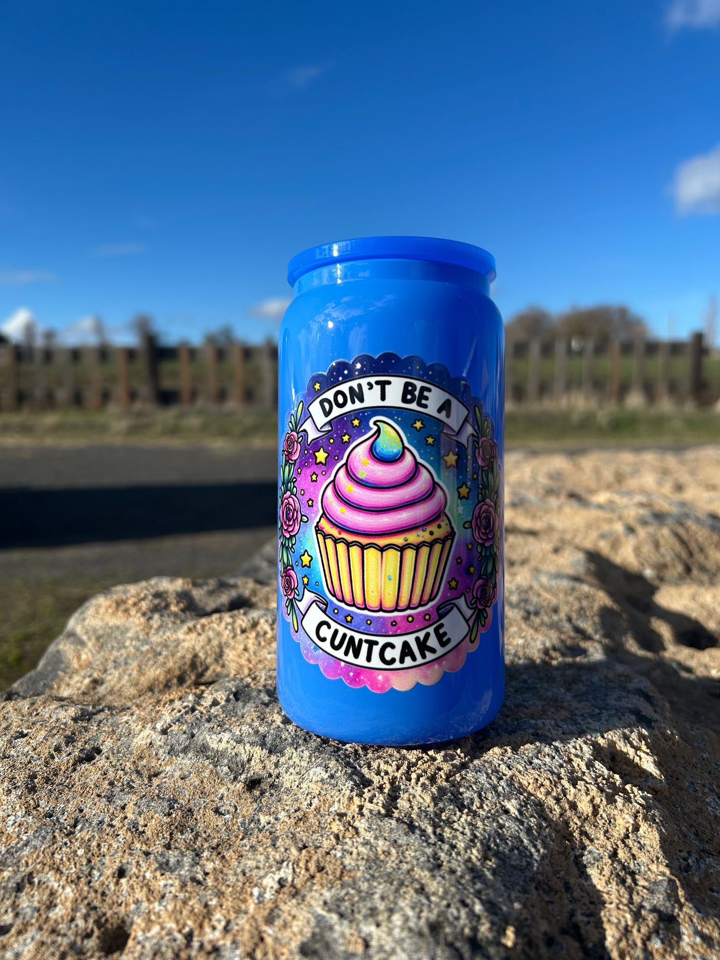 Naughty C-Cake Glass Can Tumbler