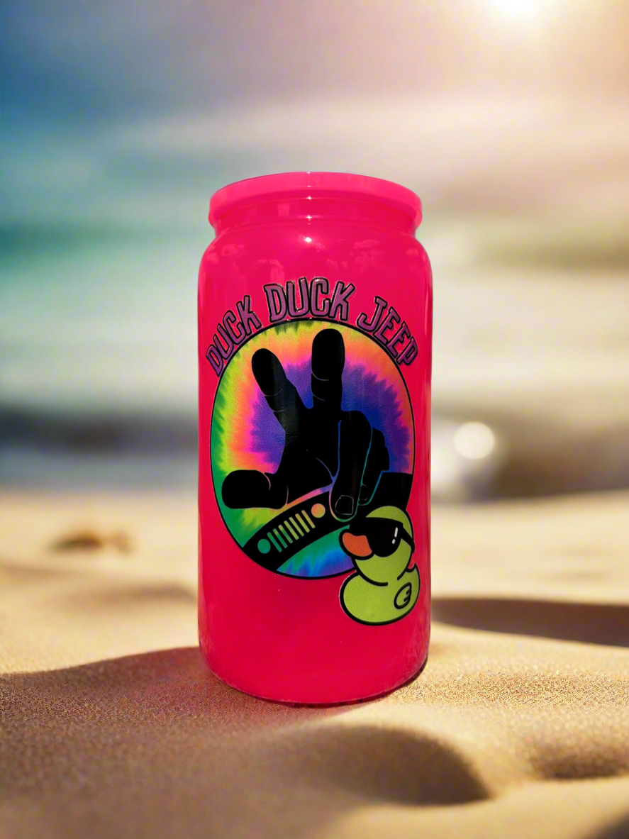16oz Duck Duck Glass Can