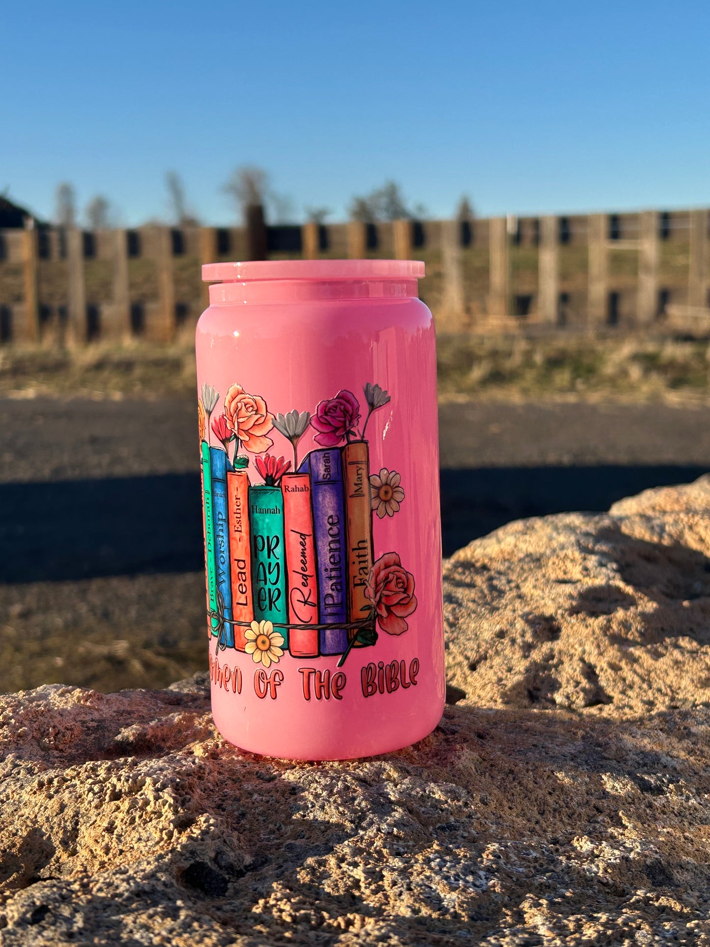 Women of the Bible Glass Can