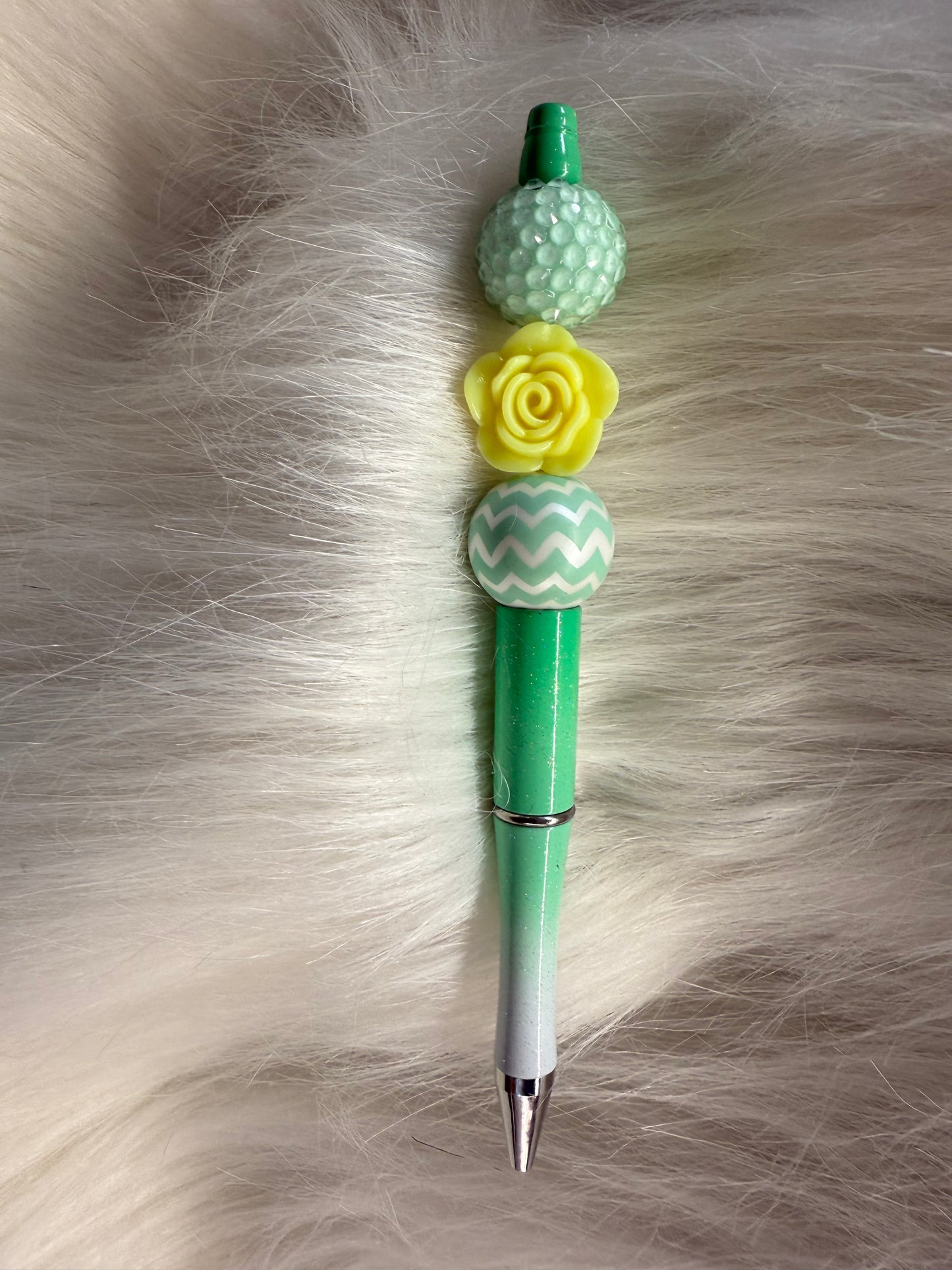 Green and White Pen