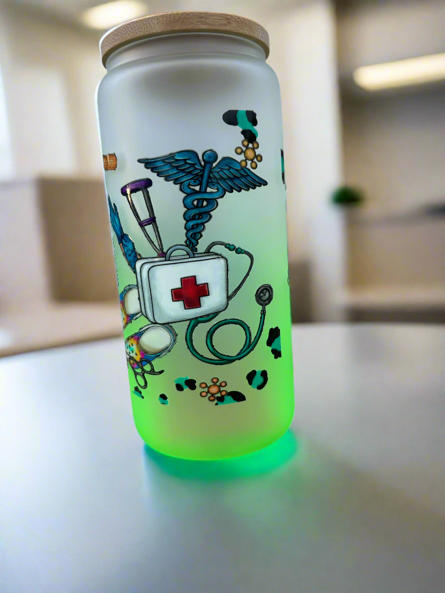 20oz Nurse Life Glass Tumbler