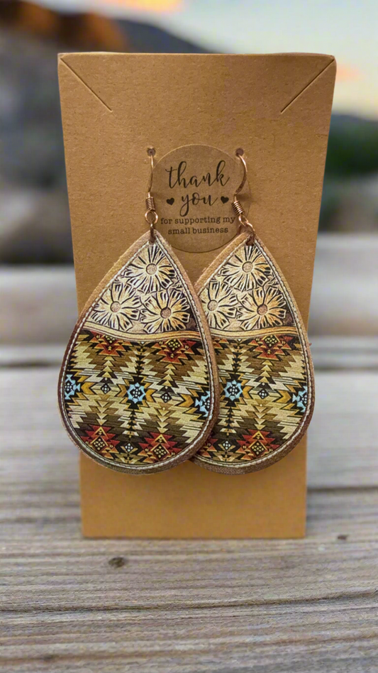 Western Print Earrings