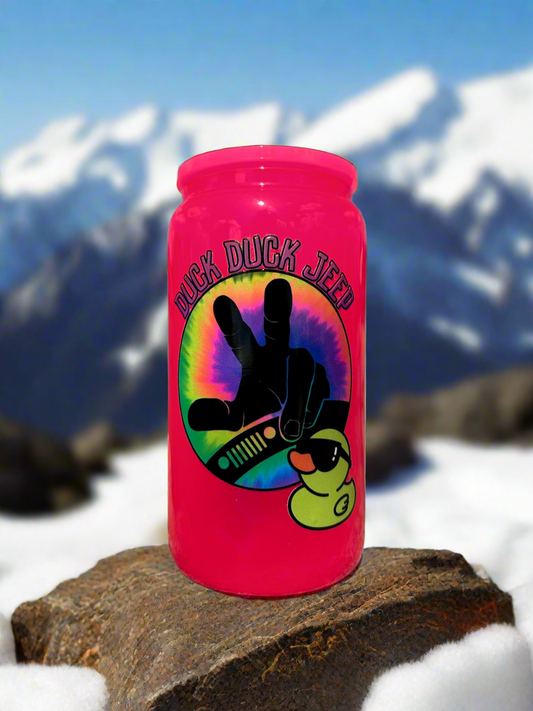 16oz Duck Duck Glass Can