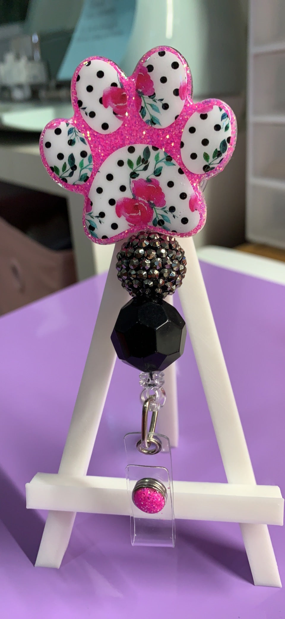 Dog Paw Badge Reel