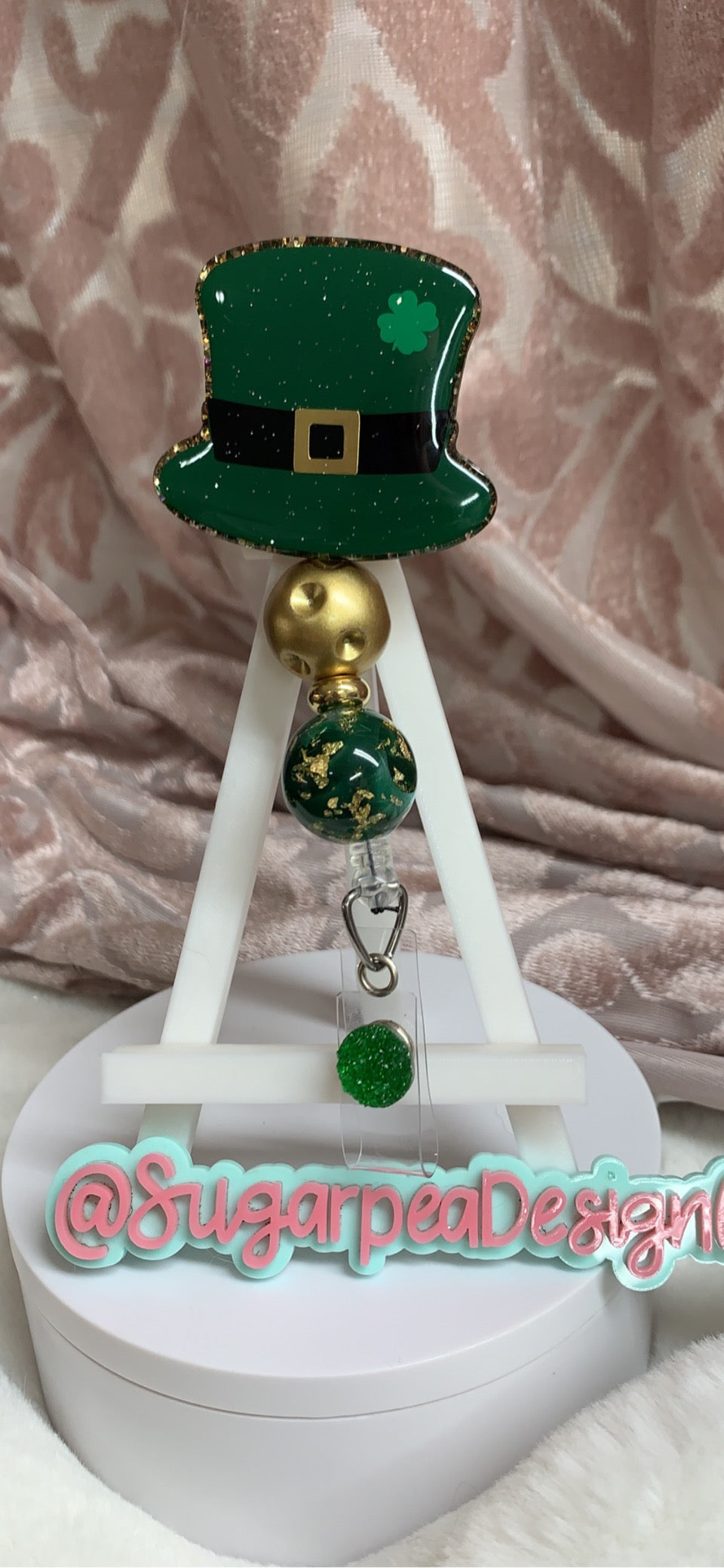 St. Patty Top Hat Badge Reel