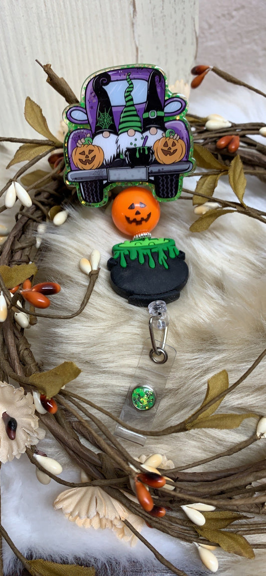 Ride or Die Pumpkin Gnomie's- Halloween Badge Reel